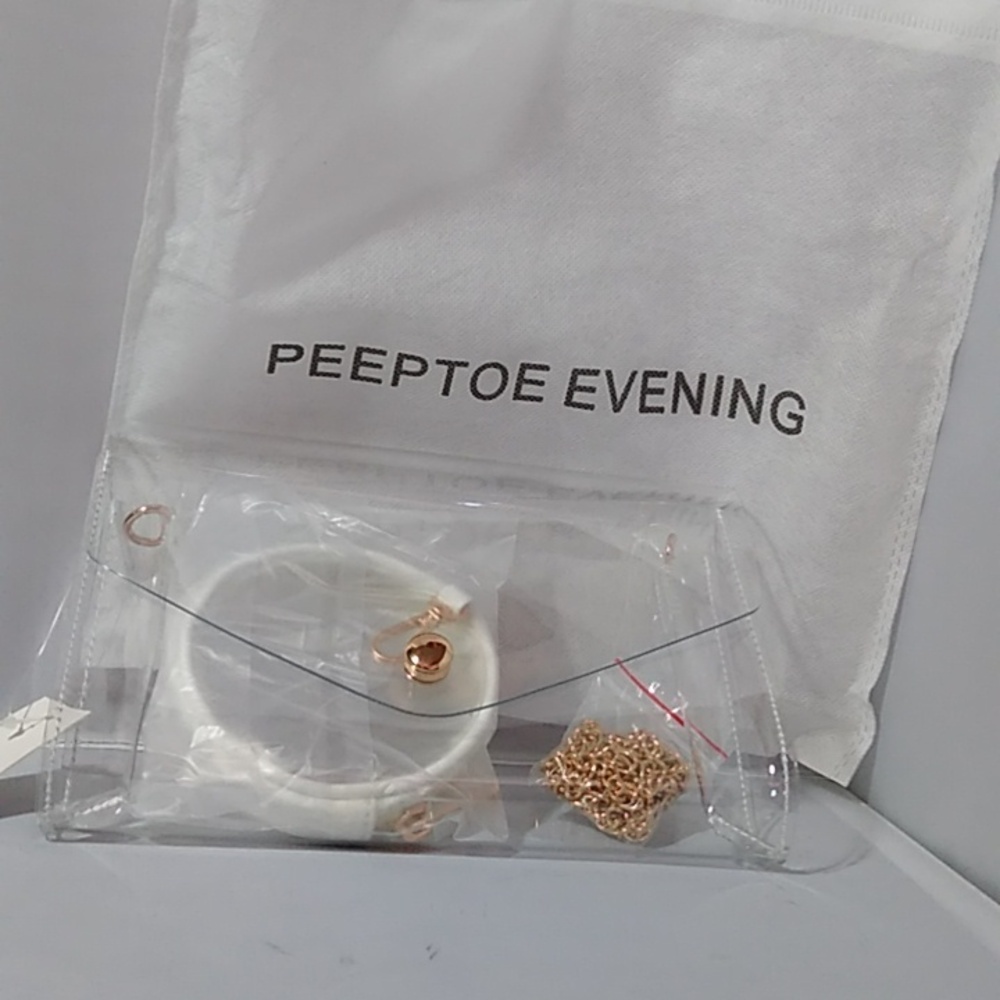 Peep toe evening brand bag set